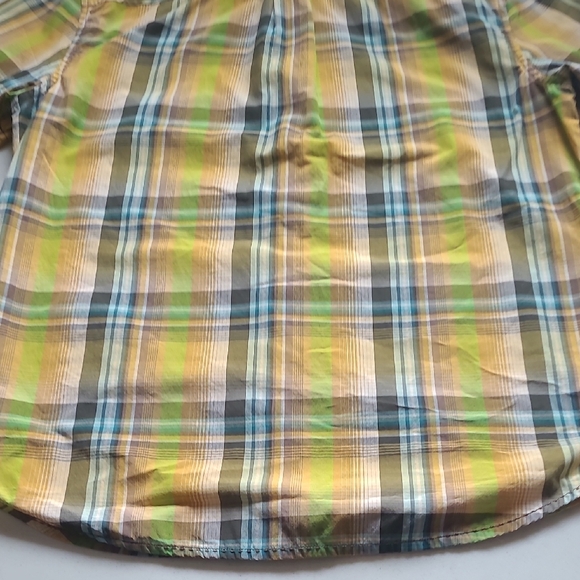 LG prAna Breathe Men’s Organic Cotton Blend Plaid S/S Shirt - Picture 9 of 9